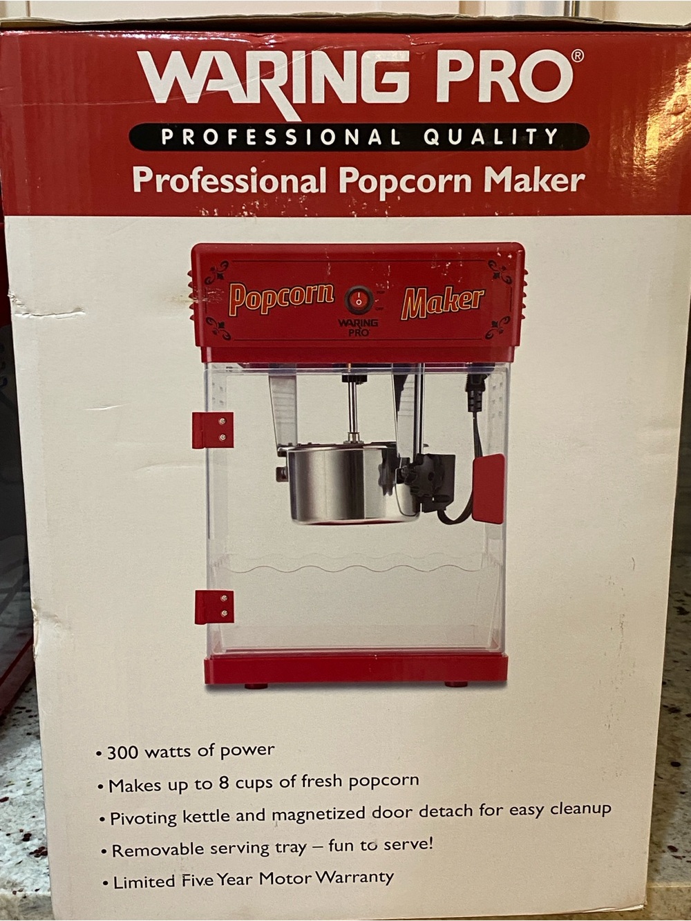 Waring Pro Countertop Popcorn Maker Countertop Machine WPM25 - Picture 7 of 12